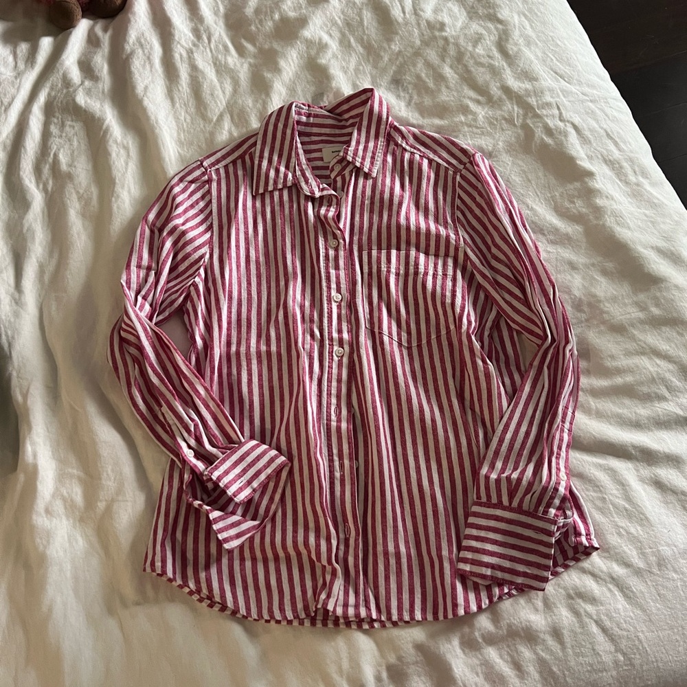 Banana Republic Red Striped Shirt